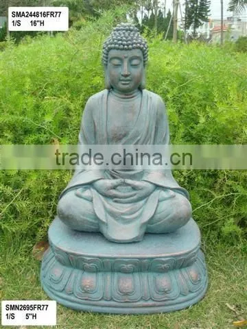 Resin made stiing buddha statue for garden decorative