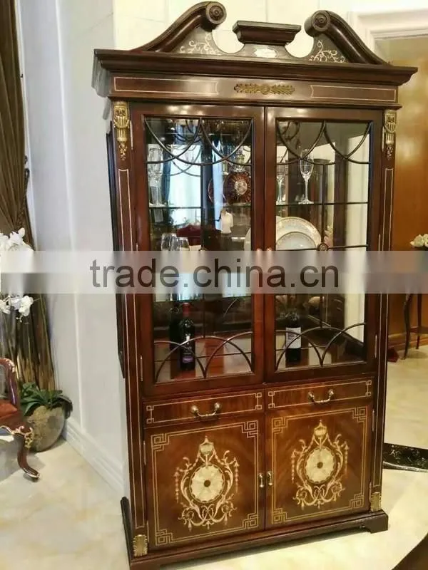 Royal Design Dinning Room Furniture Hand Carved Wooden Sideboard Cupboard