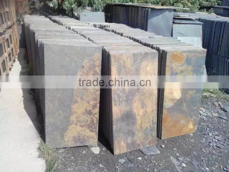 Rough slate plate tile