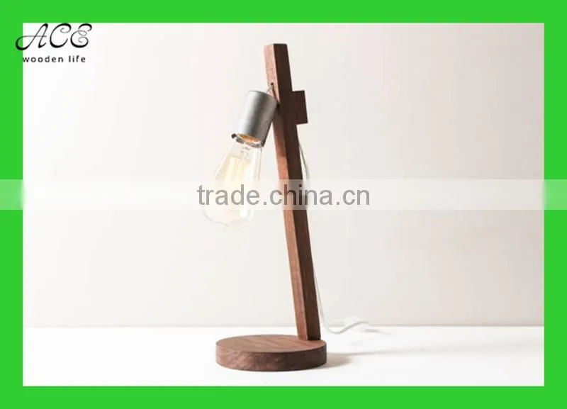 Solid wood lamp Desk lamp Wooden decorative lamp