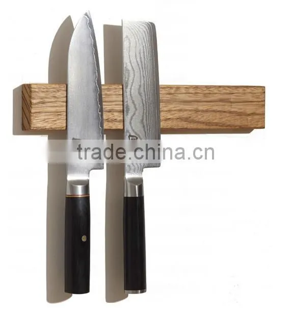 Solid wood knife rack with megnets Wooden Knives Holder Kinfe Shelf
