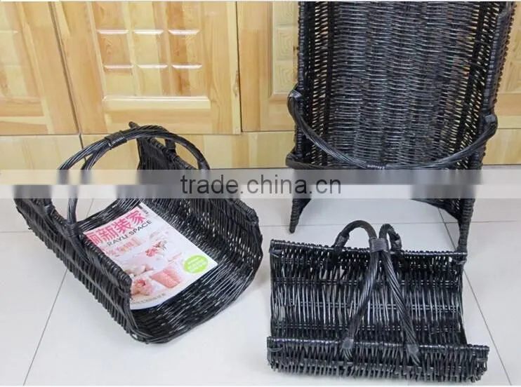 Hotsale wicker baskets for storing books wicker file basket