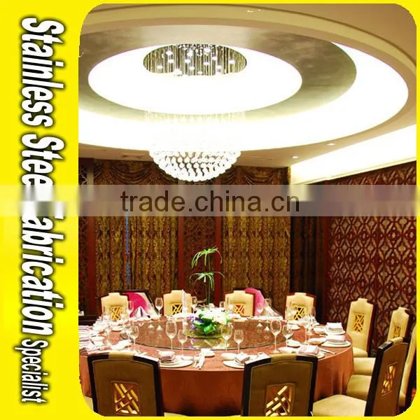 Custom Made Luxurious Stainless Steel Interior Hotel Lobby Decoration