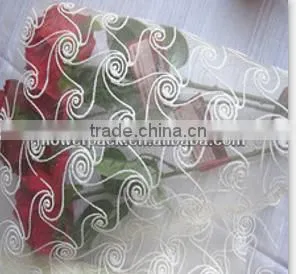 exquisite high quality foam organza fabric roll for flower wrapping