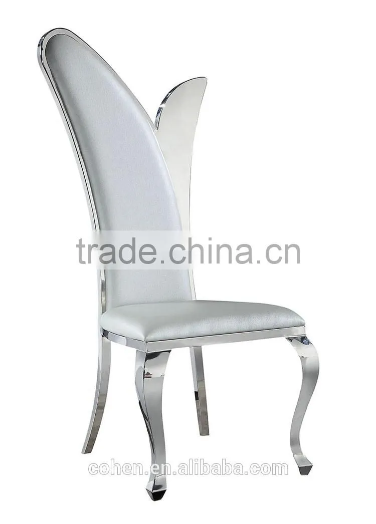 Cohen furniture factory direct sale modern glass top dining table and chair/restaurant table for stainless steel furniture