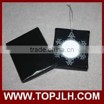 promotion dye sublimation photo print Christmas snowflake decoration