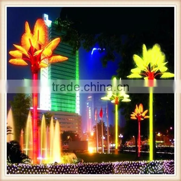 SJM0912189 Hot-sale garden supplies large plastic artificial plants LED plants with silk blossom flower