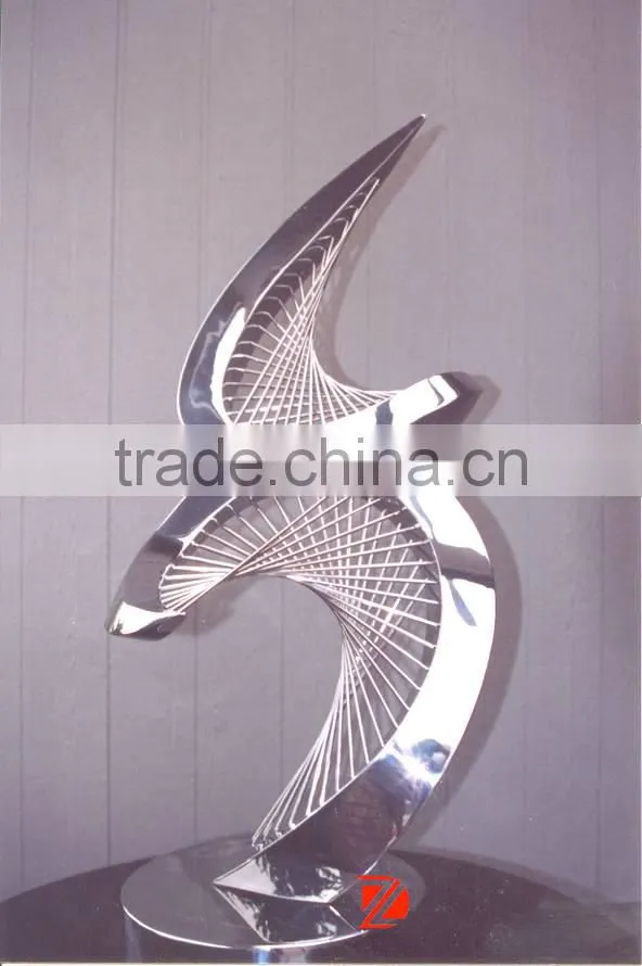 Shiny Stainless Steel Table Sculpture For Gift