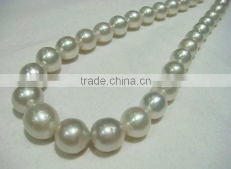 fashion 11-11.5mm AA white round south sea pearl strands