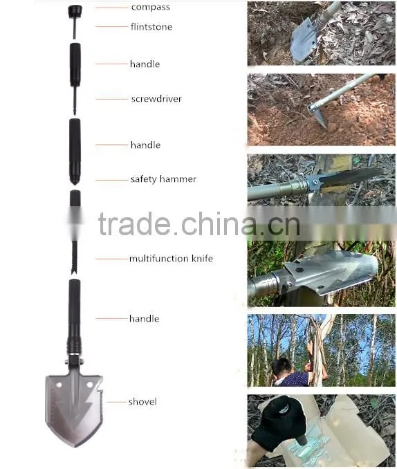 Multifunction folding Tibetan mastiff shovel