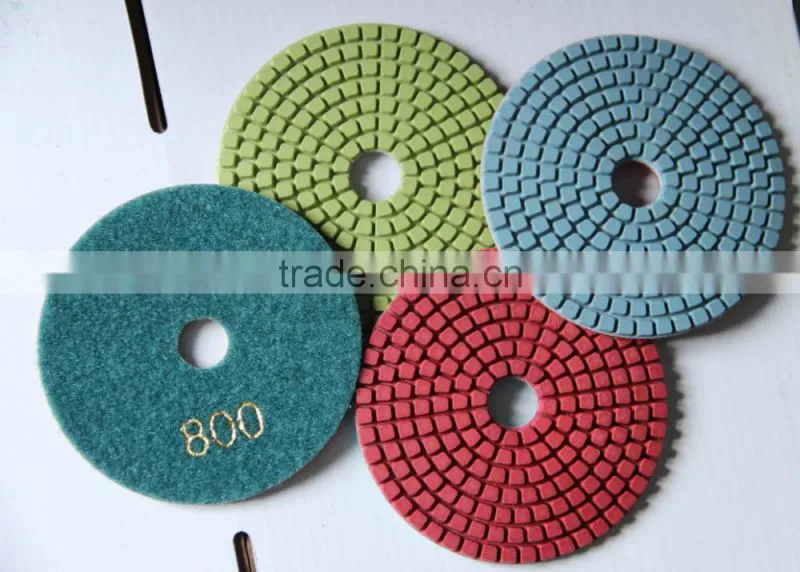 Colourful Diamond wet polishing pad with water
