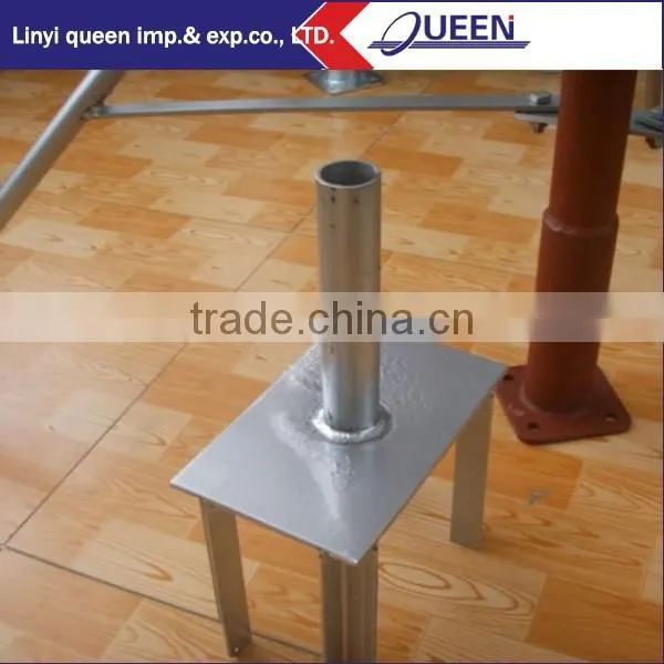 Shoring steel prop forkhead to support beam