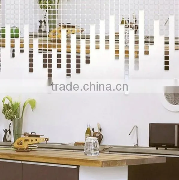 Collocation photo wall stickers,DIY golden mosaic 3d wallpaper for wall stickers
