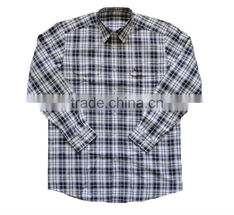 Latest men's casual shirts/100%cotton men's long-sleeve checked casual shirts/men's plaid leisure shirts for all seasons