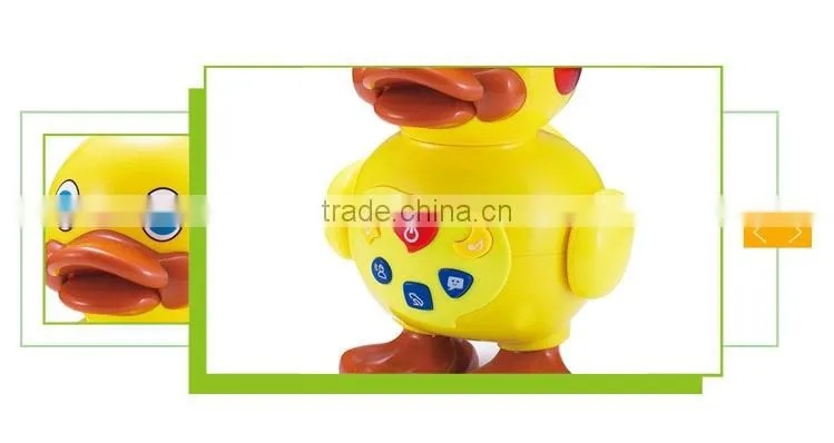 Newest baby intelligent set musical yellow dancing duck toy