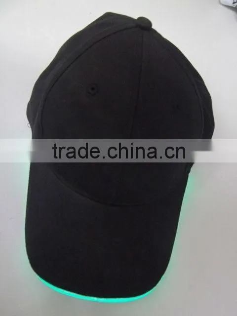LED fiber optic cap Adjustable Hat visor cap