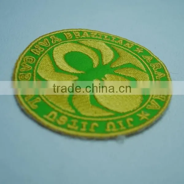 Custom cheaper high quality recycled embroidery patch for garments hats