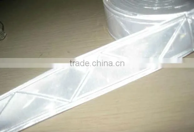 High gloss reflective micro prismatic PVC sheeting