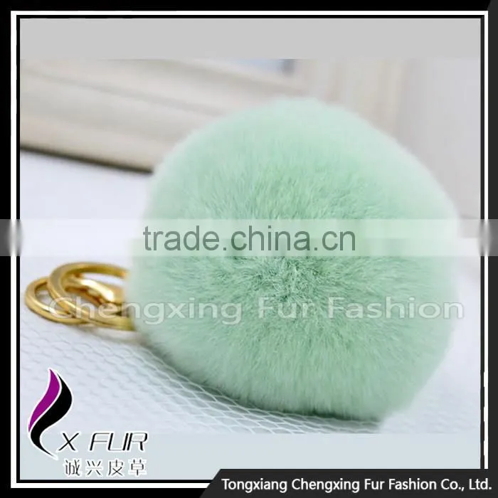 CX-R-09 Genuine Rex Rabbit Fur Promotion Keychain