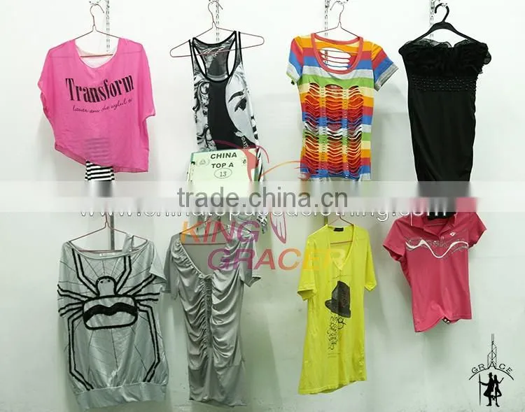 Wholesale Baled Sorted Ladies Short Sleeve T-shirt Used Clothing California style