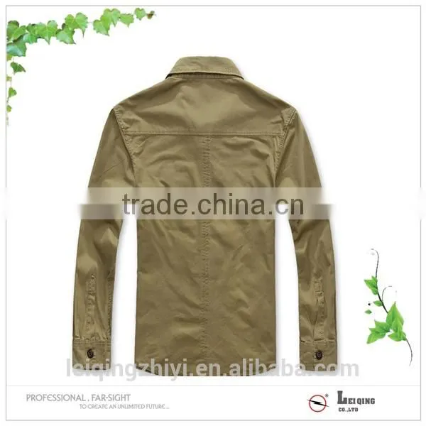 pure cotton wholesale clothing factory cheap military khaki shirts