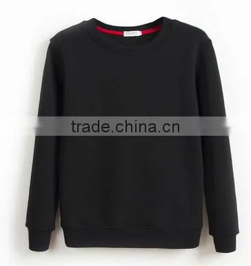 customized design plain blank crewneck pullover fleece TC65/35 cheaper hoodies/sweatshirt