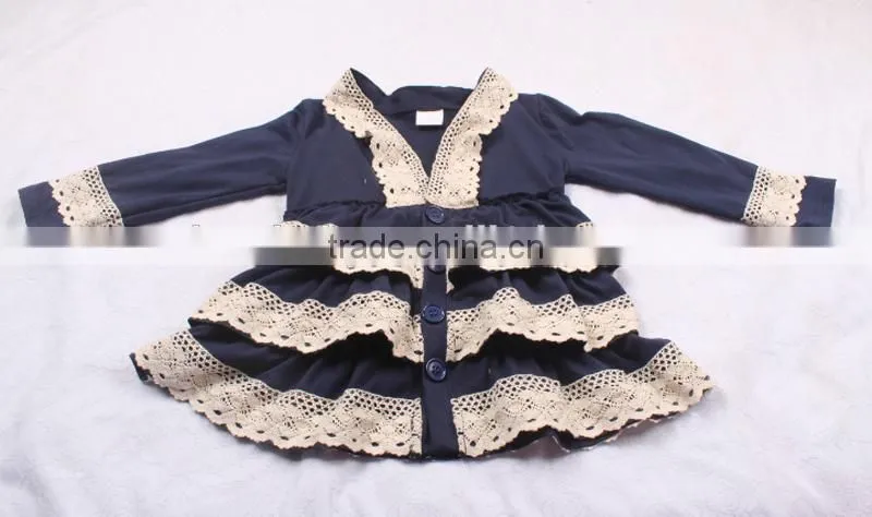 Best kids products ruffle lace red cotton coat for children valentines day out clothing