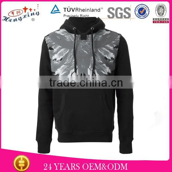 plain black hoodie with pullover/cheap plain hoodies/ear hoodies for men plain