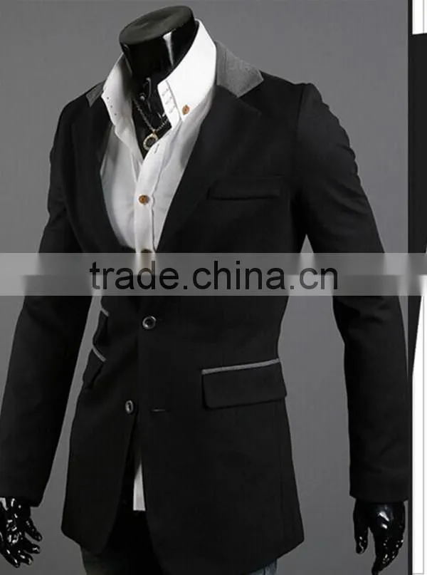 High quality balck and gary 2 colors for choice cheap price mens grey blazer