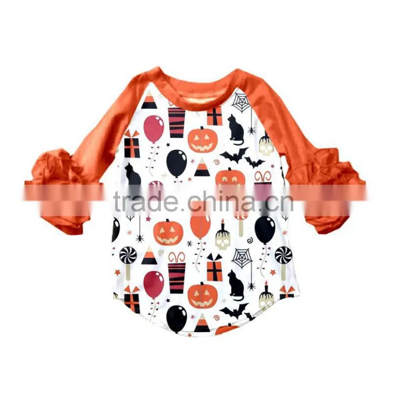 Summer Baby Girl Clothes Icing Raglans Top T Shirt Wholsale Icing Raglan Shirts for halloween