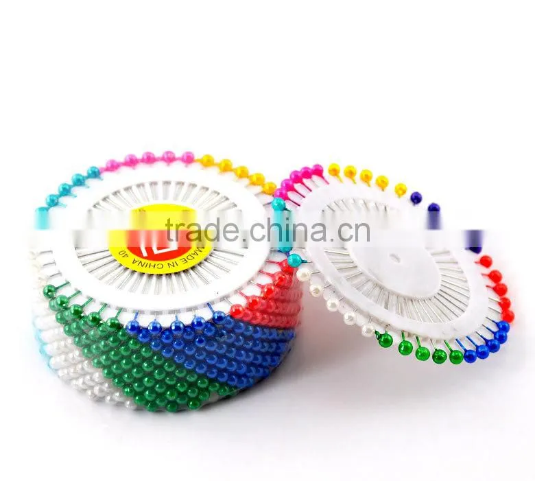 Mixed Color Ball Sewing Pins Plastic Knitting Needles