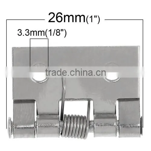 Silver Tone 4 Holes Door Butt Hinges(rotated from 0 degrees to 330 degrees) 26mmx18mm