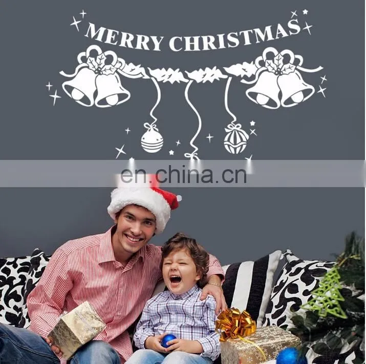 Merry Christmas Double Bell Window/Wall Sticker Christmas Decoration