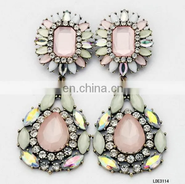 alibaba express stock bib statement necklace MOQ 24pcs per color