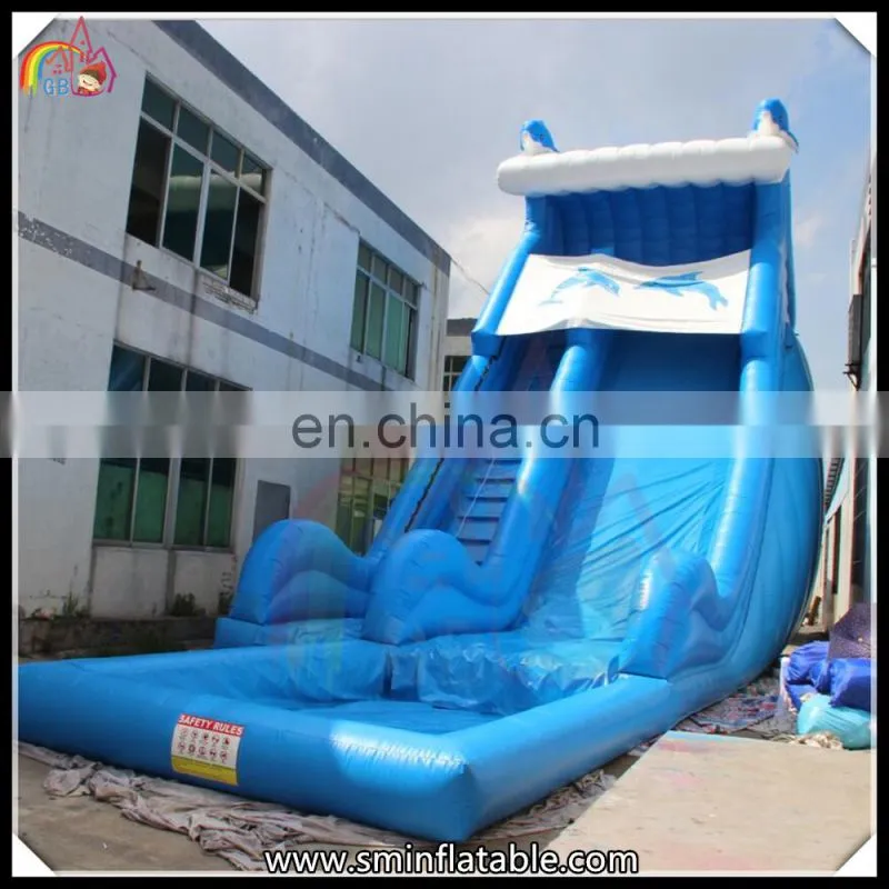 Hot selling large inflatable water slide,two lane water park slide ,inflatable water slide for kids and adults