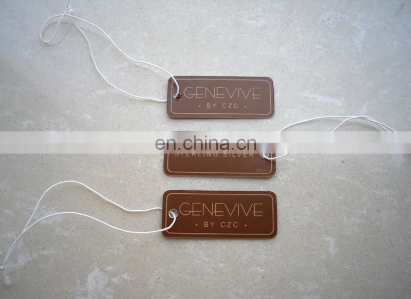 Paper tags with elastic string for clothing