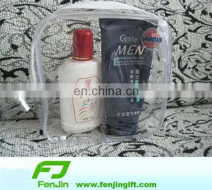 Pvc packaging bag for gift with top zip