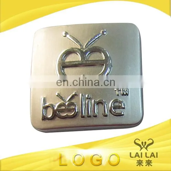 Engraveable tag custom design metal name tag with logo for bag