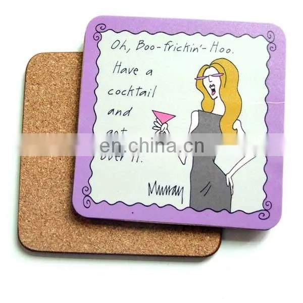 giveaway logo design customising chinese wood drink coasters
