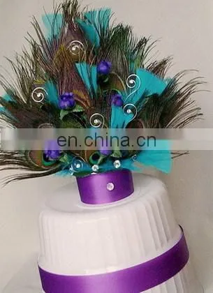 wholesale cheap peacock feather for hair accessories