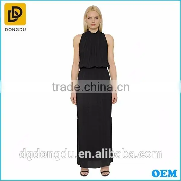 Factory wholesale OEM design summer ladies formal maxi rayon dress 2016