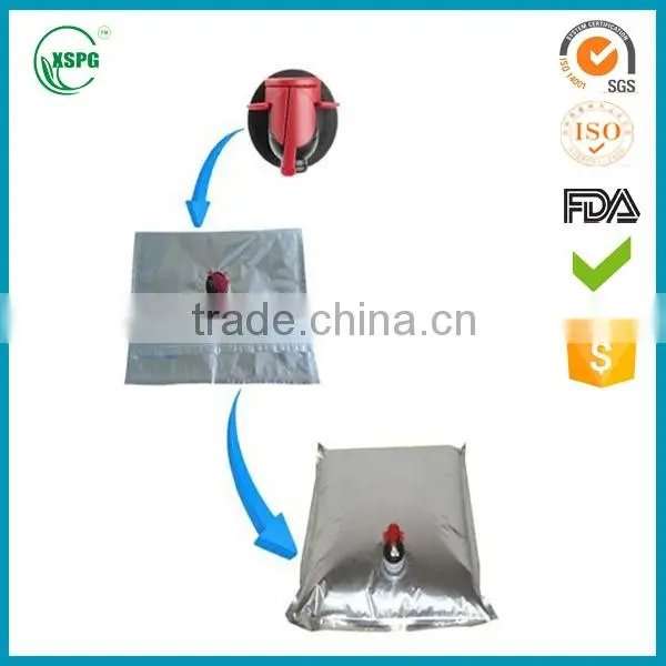 aluminum foil bag in box plastic bag for wine / water / juice / beverage