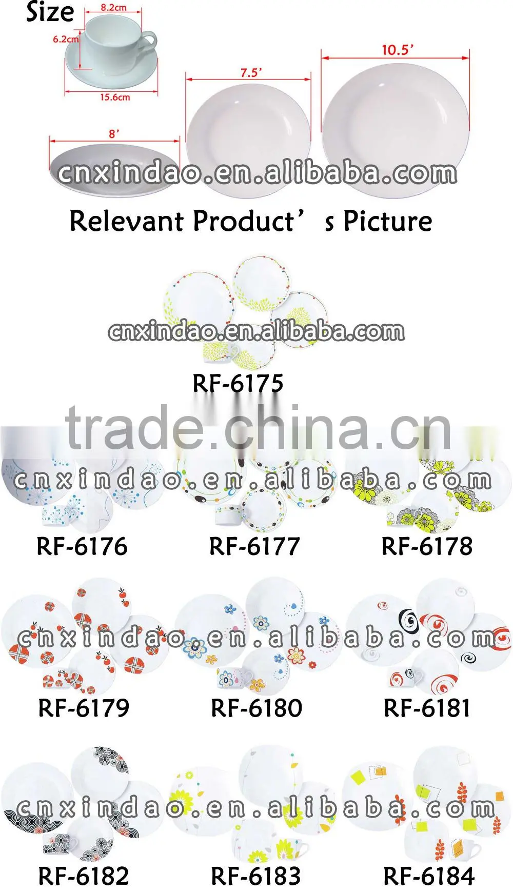 Personlaized Hot Sale Daily Used White Antique Ceramic Dinnerware Breakfast Set