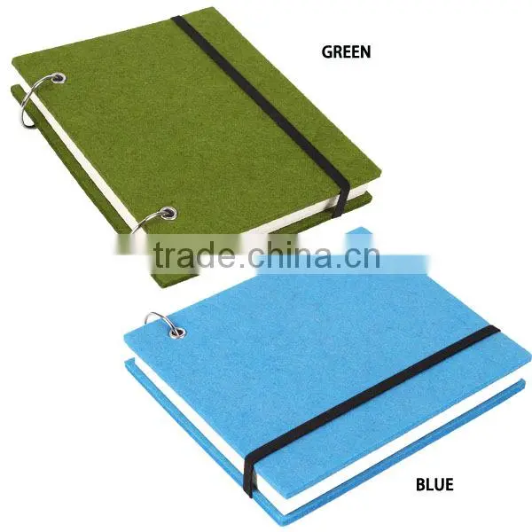 hot selling felt spiral notebook high qulaity wool notebook Multicolor cover with elastic