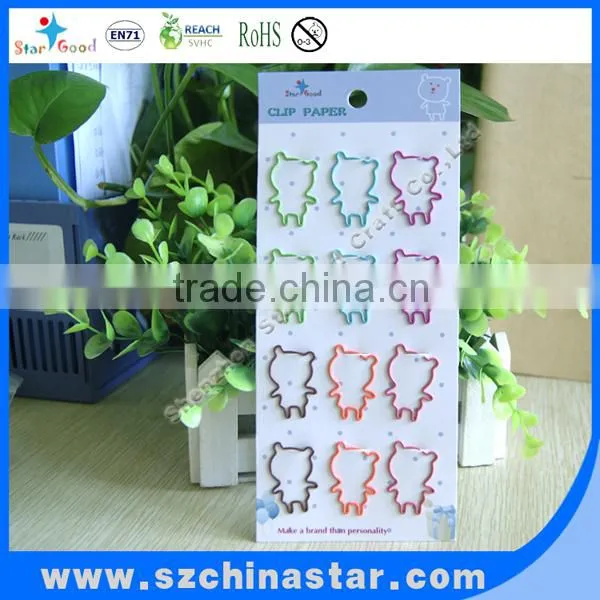 Lower price paper clip customized size shape book clip