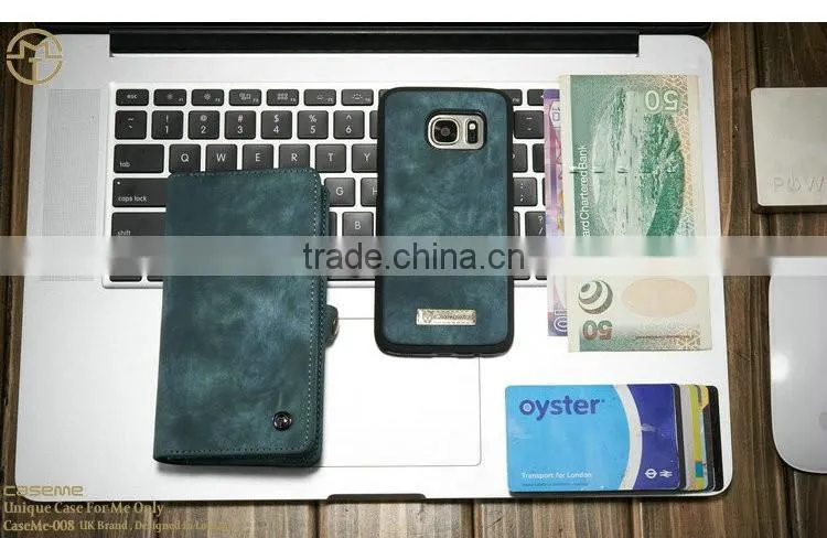 phone case displaying time on the case For Samsung s7 case leather with back card slot