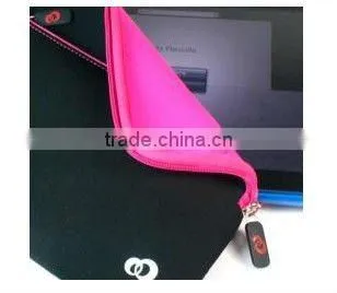 2014 Best sell fashion custom neoprene laptop sleeve without zipper