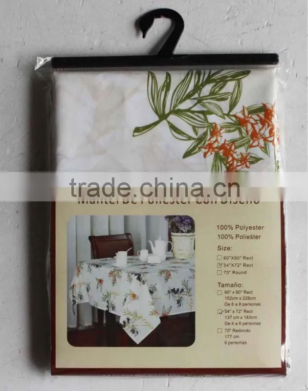 1PC Polyester Fancy Customized Printed Table Cloth for Home