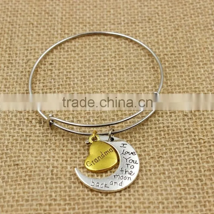 2016 alex bangles adjustable expandable silver bangles wholesale cheap price unisex gender bangles