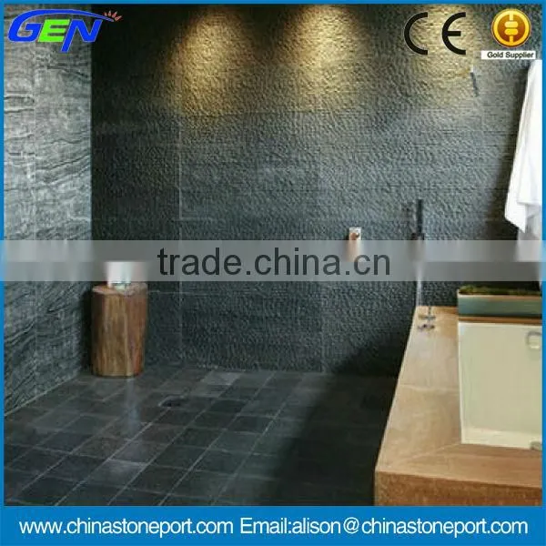 Black Bathroom Wall Marble Tile Stickers